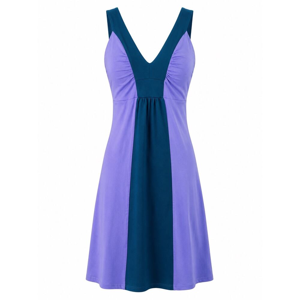 Patagonia Purple Colorblock Sleeveless Stretch Travel Sundress Women’s Small